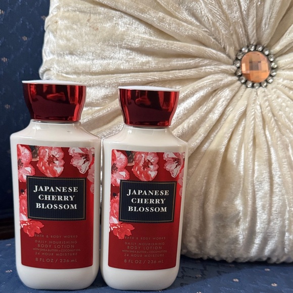 Bath & Body Works Other - Bath & Body Works Japanese Cherry Blossom Body Lotion - White & Red